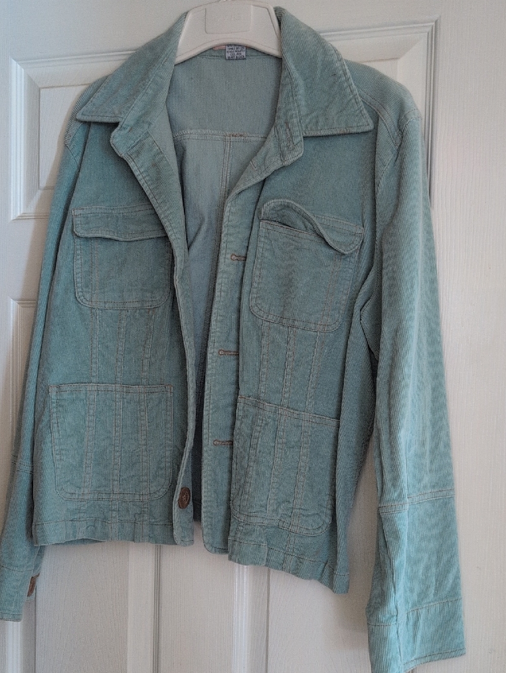 Tulle Light Sage Corduroy Jean Jacket